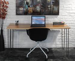 Rebar Natural Wood Industrial Desk