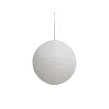 Levi White Ribbed Paper Lantern Pendant Light