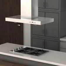 Brushed Steel Island Range Hood