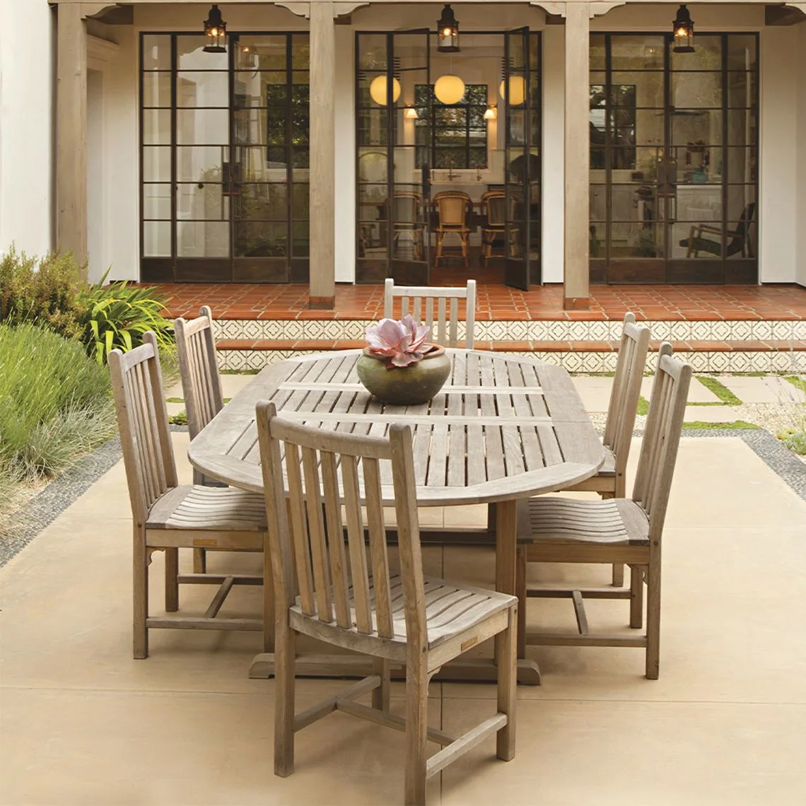 Classic Teak Oval Outdoor Dining Table