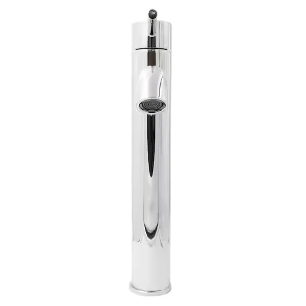 Polished Chrome Cylindrical Bathroom Faucet