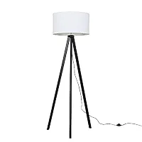 MiniSun Black Wood Tripod Floor Lamp