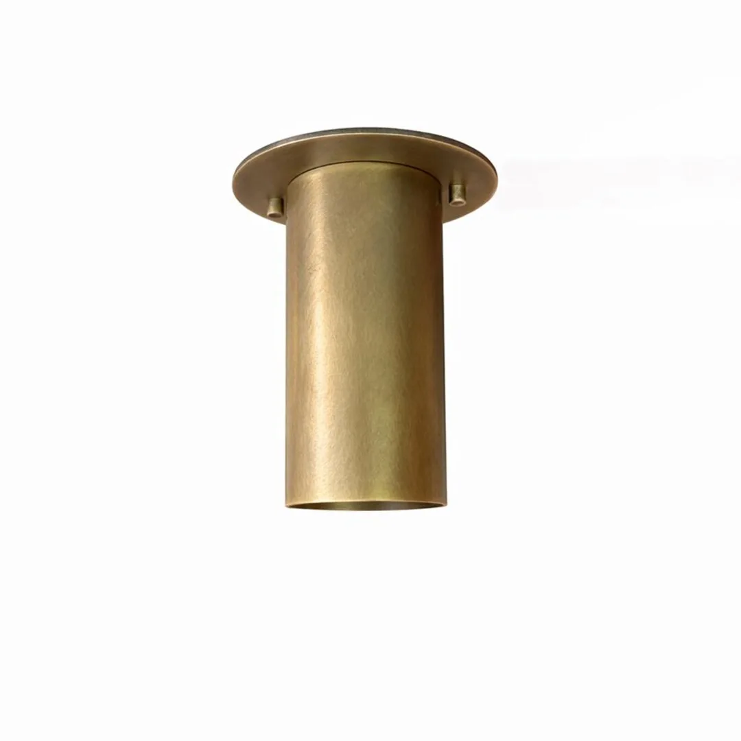 Brushed Brass Cylinder Surface Mount Downlight