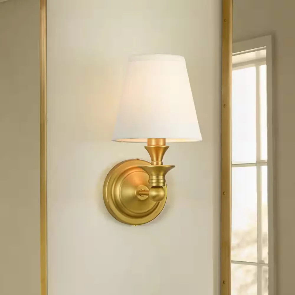 Brushed Gold Wall Sconce