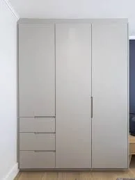 Modern Minimalist Gray Wardrobe Cabinet