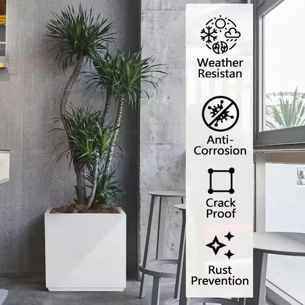 Modern Square Metal Potted Plant