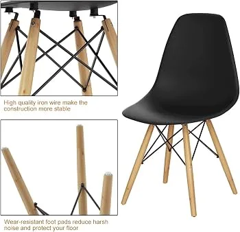 Black Molded Shell Chair