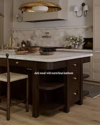 Dark Wood Kitchen Island