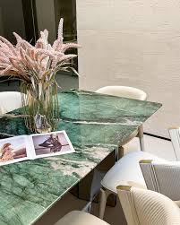 Patagonia Green Green Marble Rectangular Dining Table