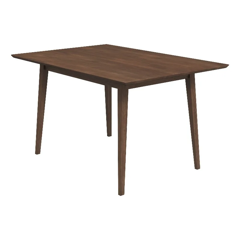 Imani Mid-Century Modern Walnut Rectangular Dining Table