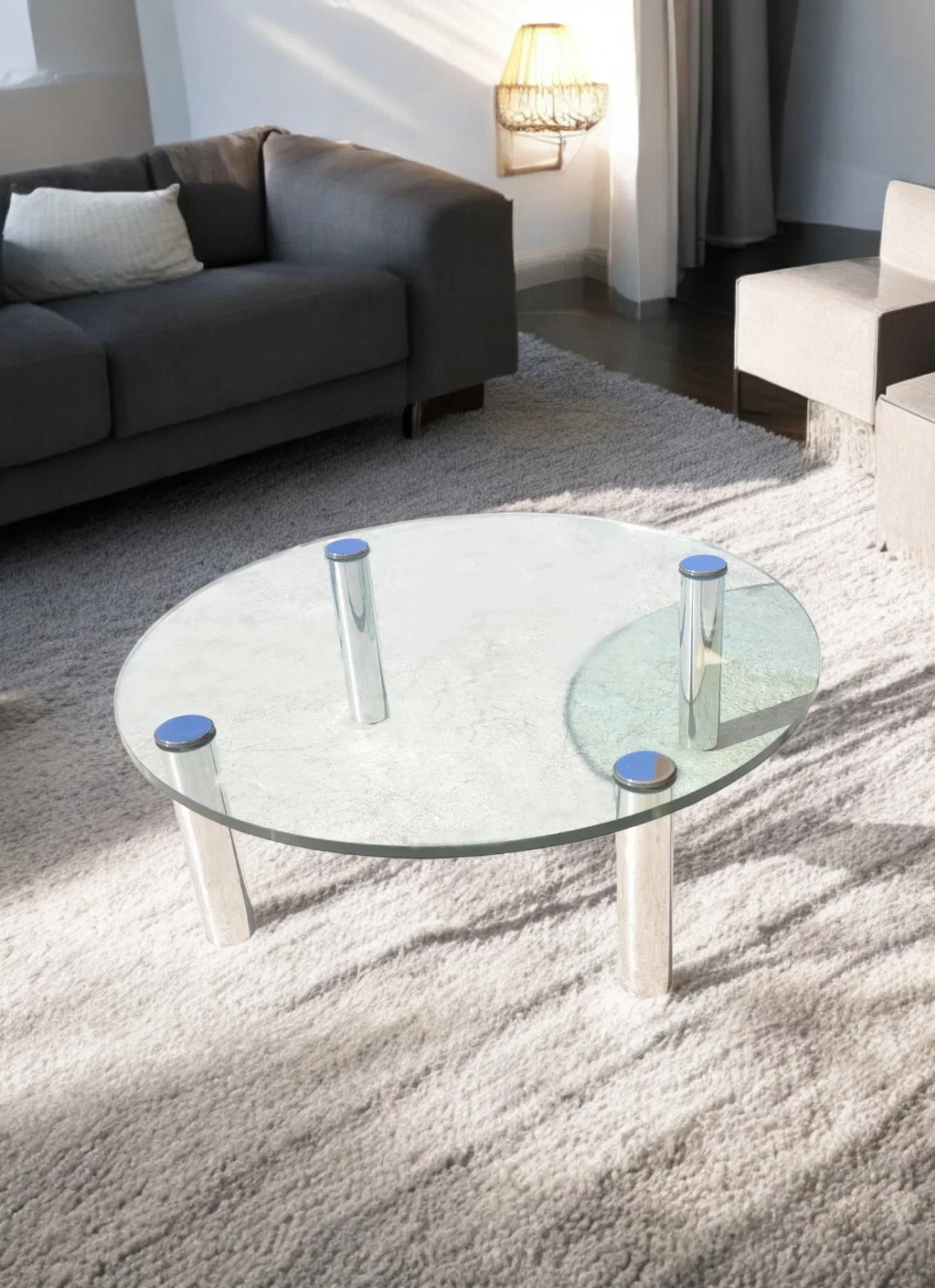 Pace Round Glass Coffee Table