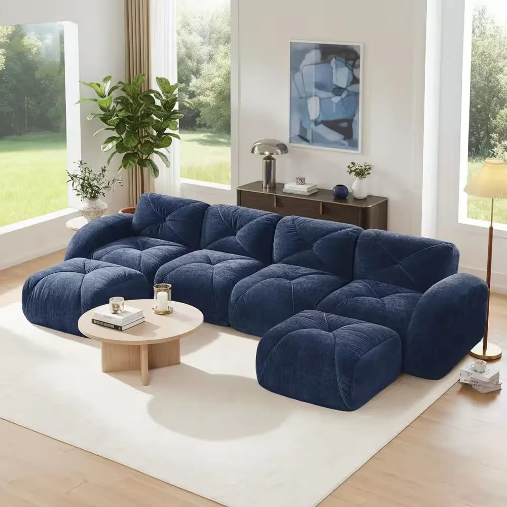 Tufted Velvet Modular Sectional Sofa