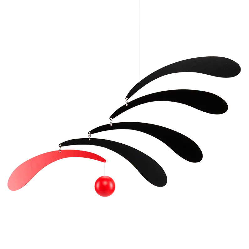 Black and Red Curved Hanging Mobile