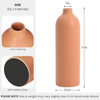 Torre & Tagus Matte Ceramic Bottle Vase