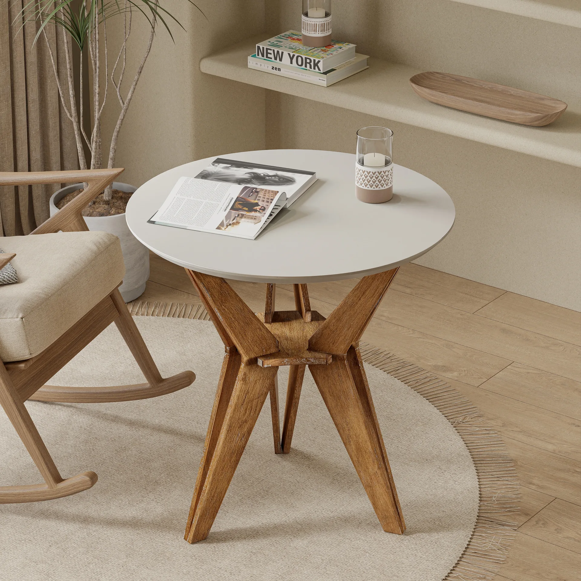 COZAYH Round Side Table