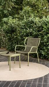 Ribbon Woven Metal Outdoor Lounge Chair