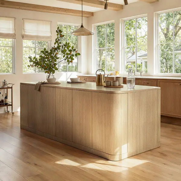 Modern Wood Kitchen Island