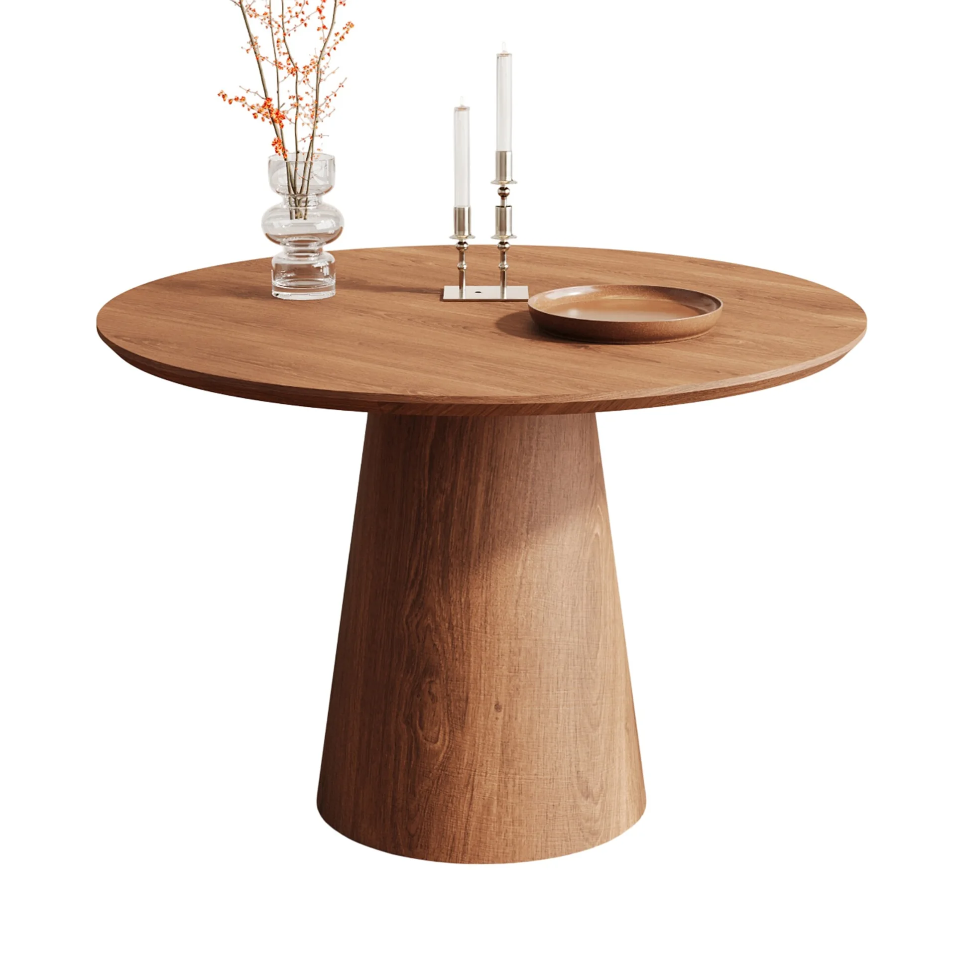Walnut Round Dining Table
