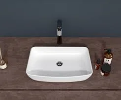 White Ceramic Rectangular Vessel Sink