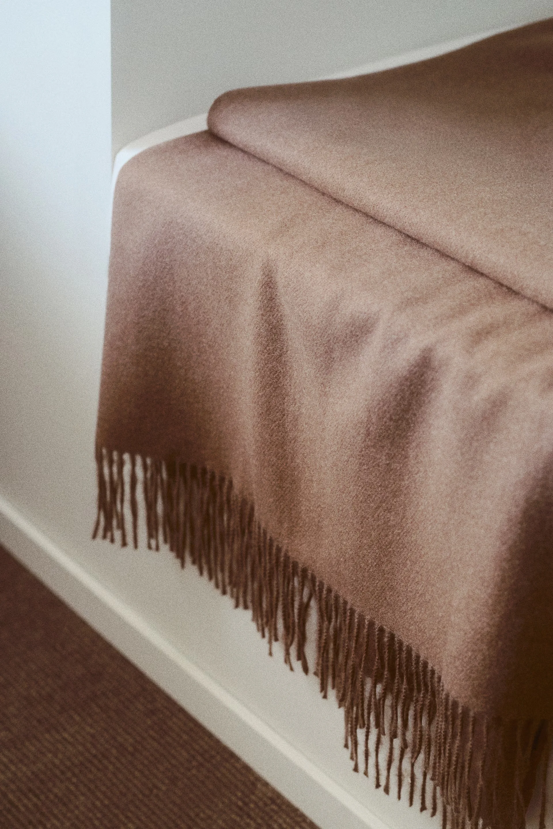Solid Wool Throw Blanket