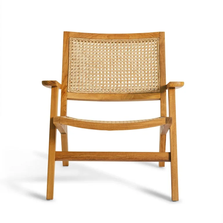Talalla Teak and Rattan Accent Armchair