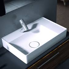 Rectangular Vessel Sink in Glossy White