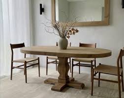 Oval Oak Pedestal Dining Table