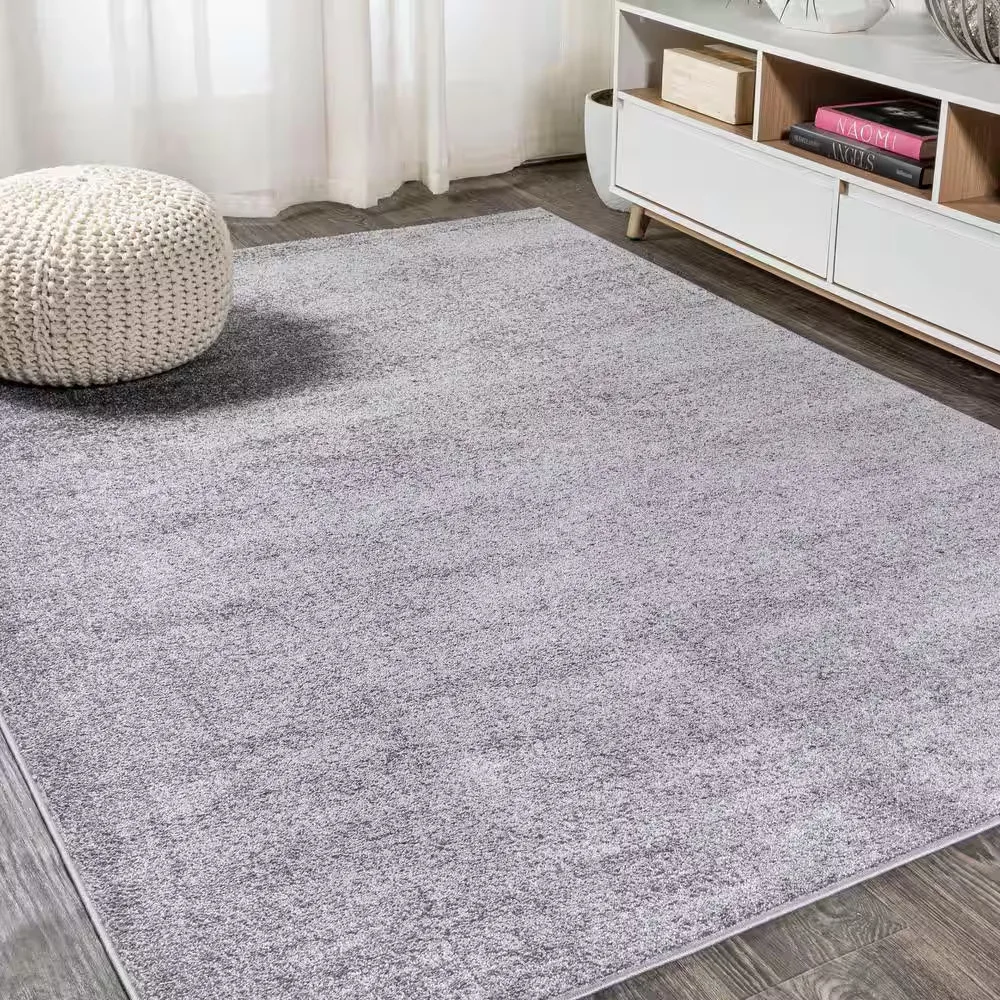 JONATHAN Y Haze Solid Gray Rectangular Area Rug