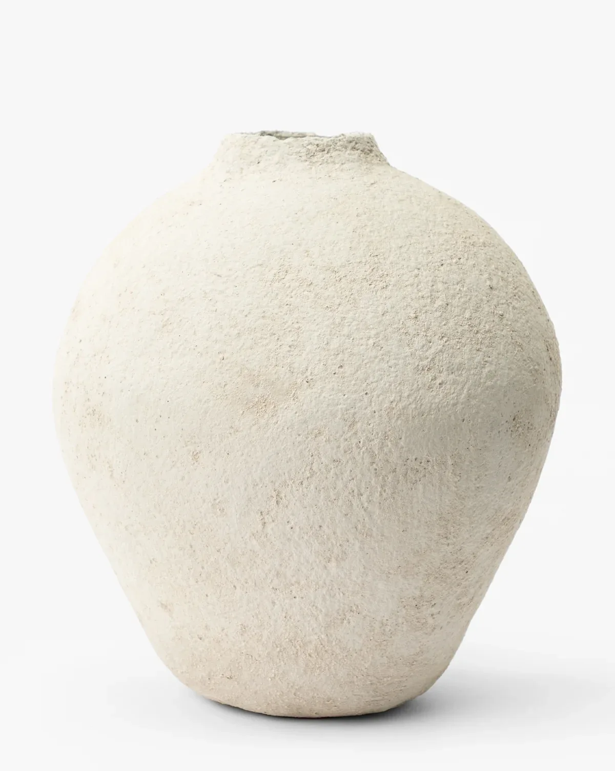Cream Textured Ceramic Vase