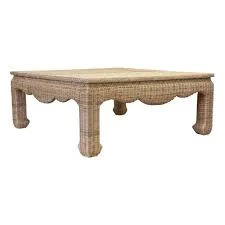 Ming Style Square Wicker Coffee Table