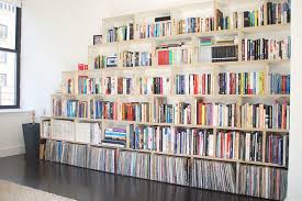 Natural Modular Grid Bookcase