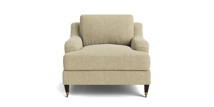 Stockten Beige Textured Upholstered Armchair