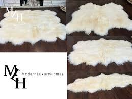 Natural Cream Sheepskin Throw