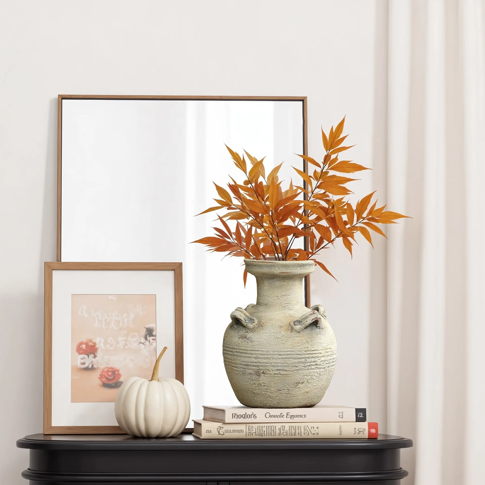 Urn Rustic Distressed Ceramic Vase