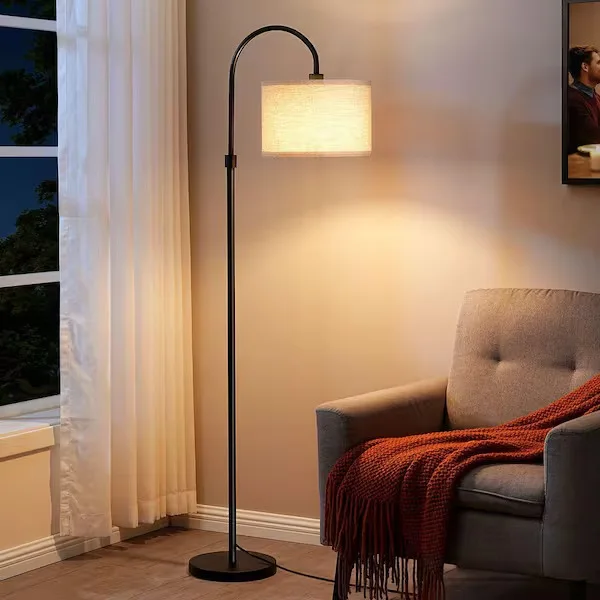 Matte Black Arc Floor Lamp