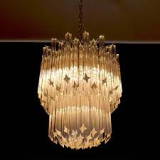 Murano Tiered Crystal Prism Chandelier