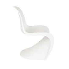 White Matte Cantilever Side Chair