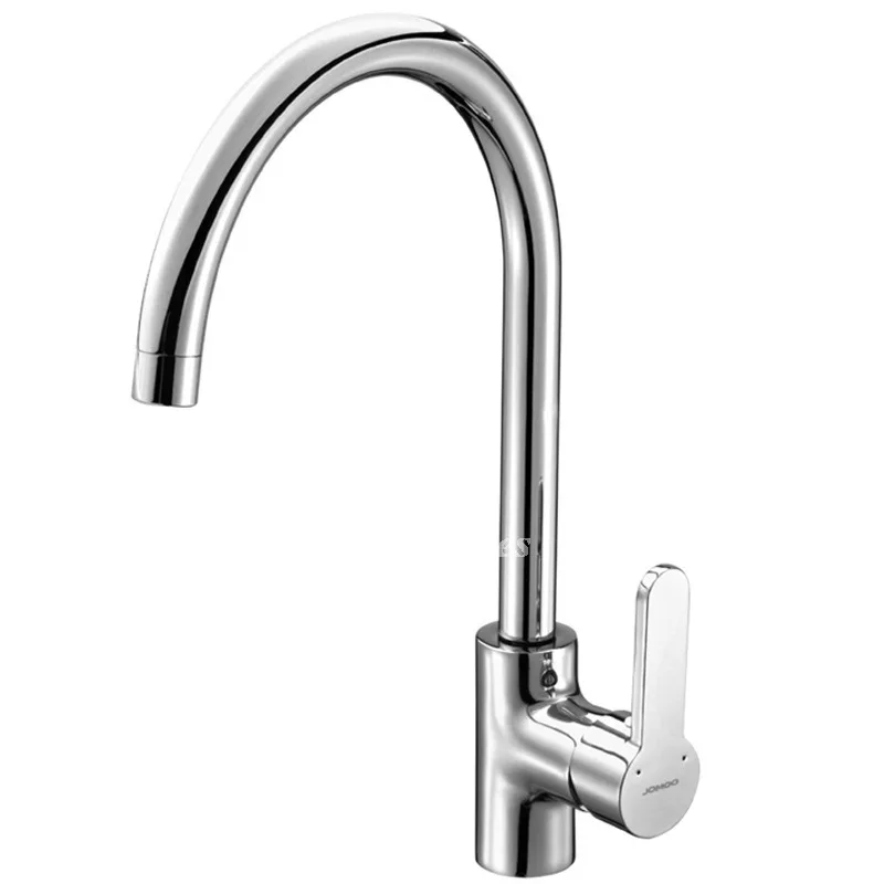 Modern Chrome Gooseneck Kitchen Faucet