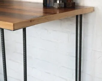 Wood and Metal Industrial Desk