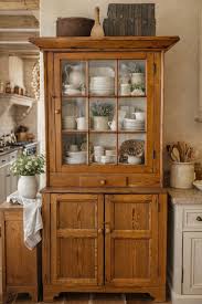 Rustic Wooden Hutch Cabinet