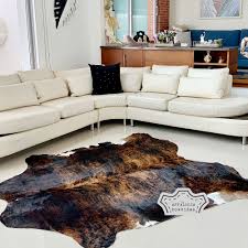 Appaloosa Cowhides Natural Dark Brindle Cowhide Rug