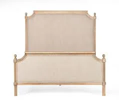 Warwick Upholstered Linen Bed in Solid Oak