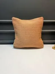 Solid Brown Square Throw Pillow
