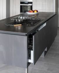 Modern Gray Kitchen Island