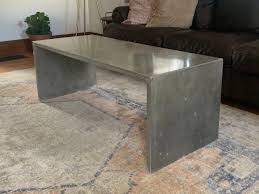 Concrete Coffee Table With Waterfall Legs