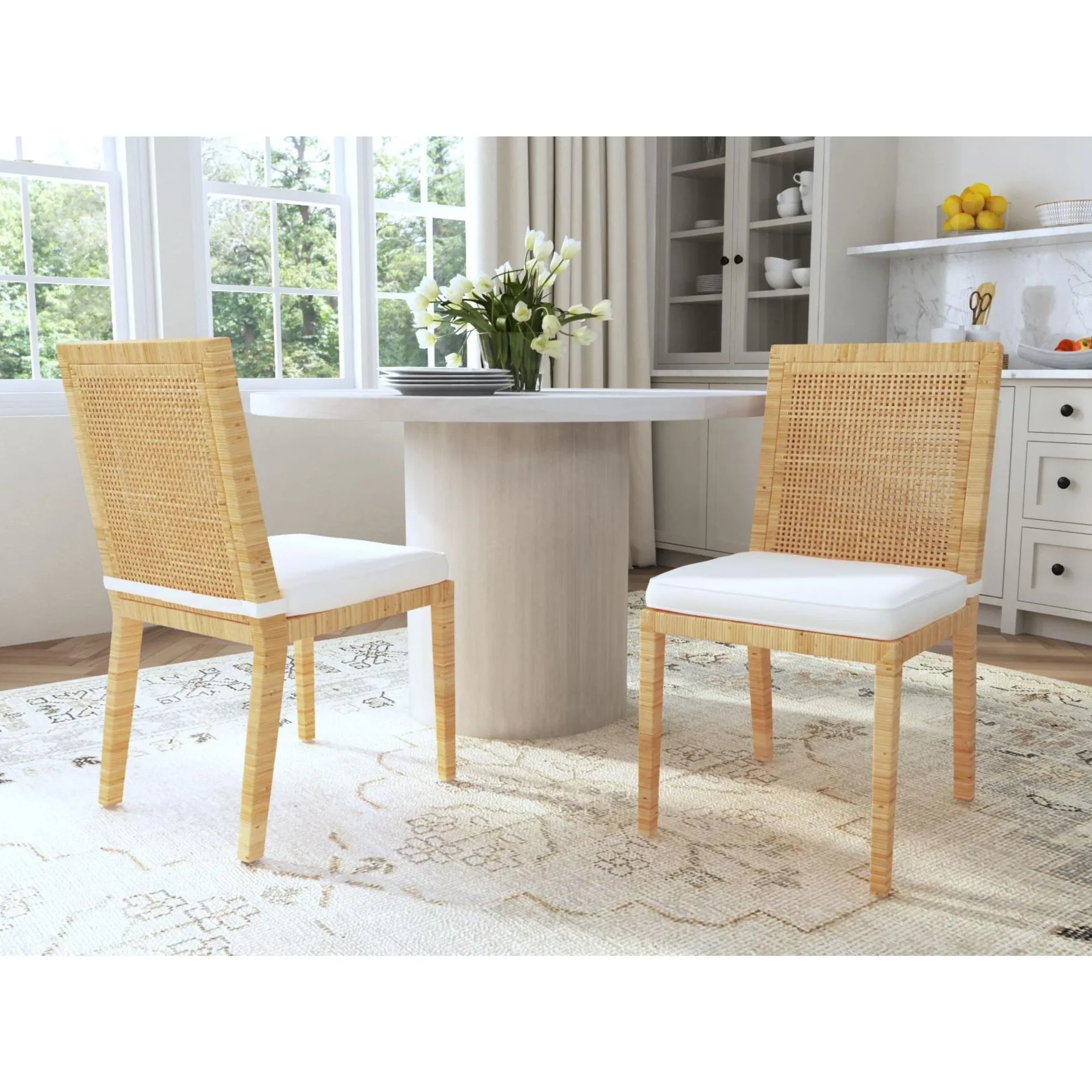 Woven Rattan Dining Chair