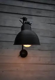 Industrial Matte Black Metal Wall Sconce