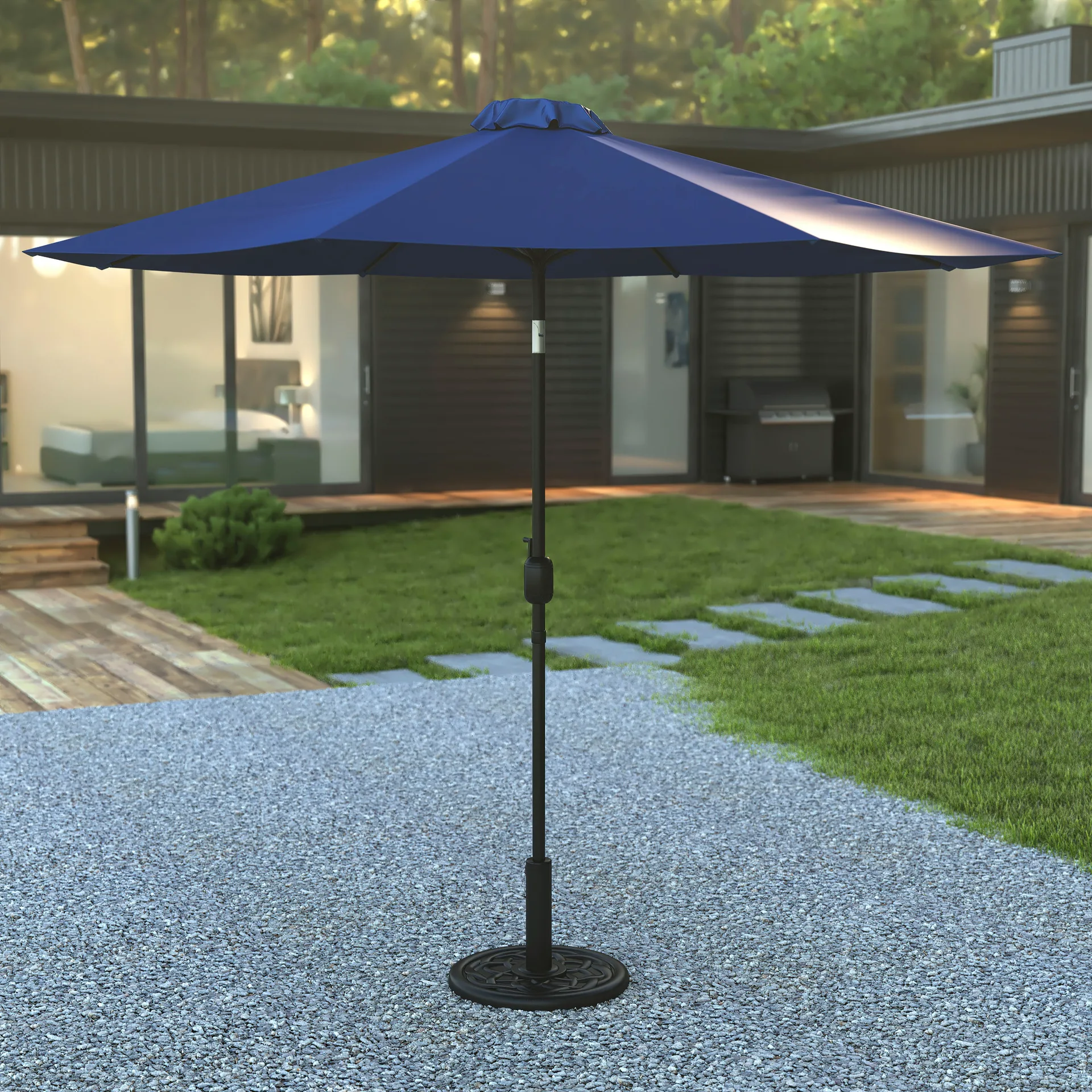Flash Furniture Sunny Navy Round Patio Umbrella