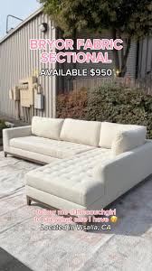 Bryor Cream Fabric Sectional Sofa