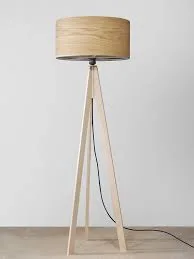 Natural Oak Tripod Floor Lamp